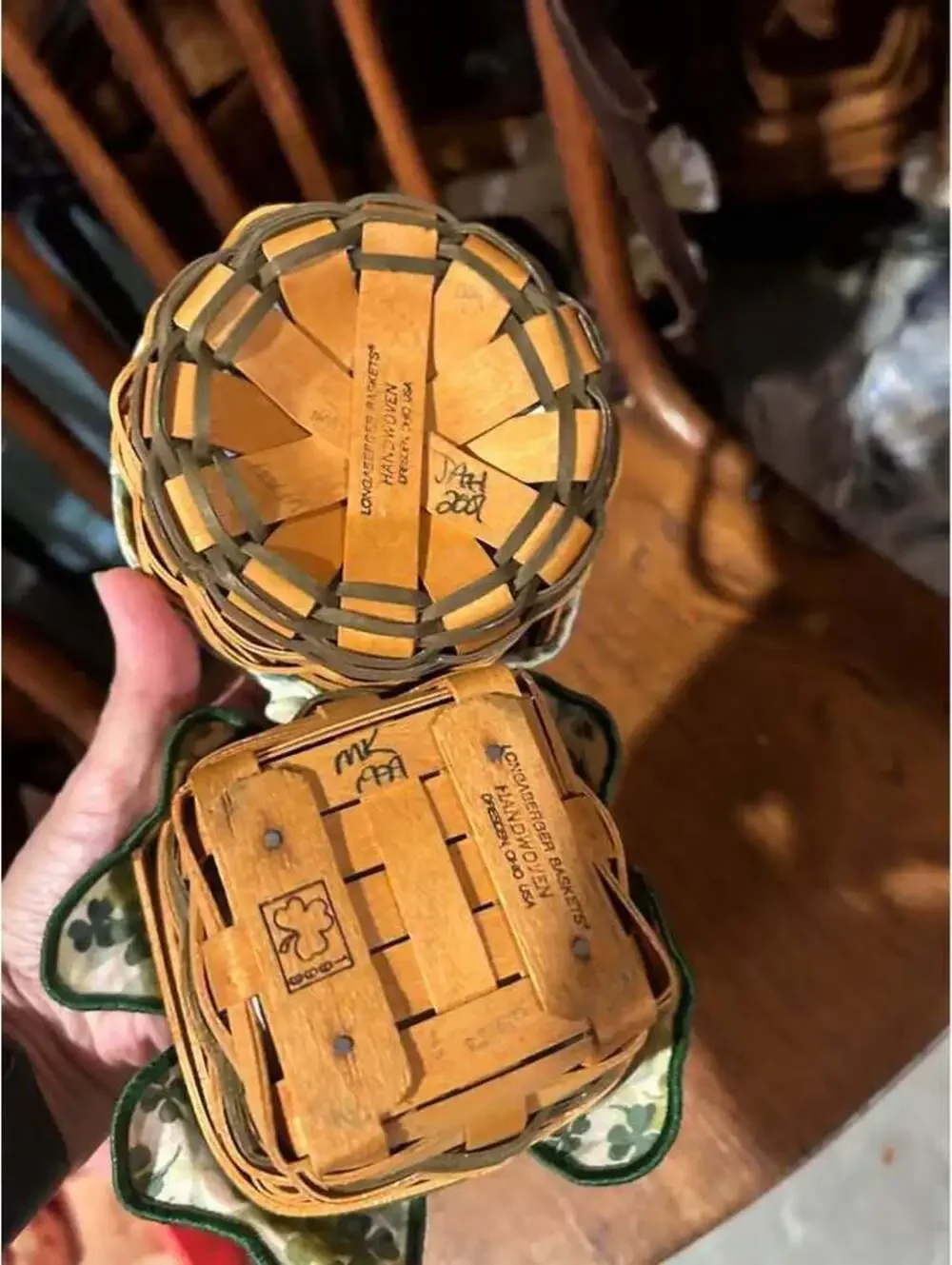 Longaberger St. Patrick's Day Baskets Set of 2